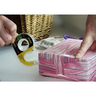 Клейкая лента канцелярская Scotch двухсторонняя прозрачная 12 мм x 6.3 м (2 штуки в упаковке)