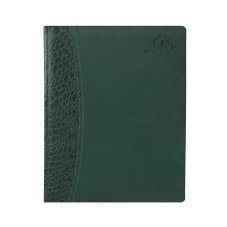 Еженедельник датированный на 2018 год Attache искусственная кожа А4 80 листов зеленый (215x265 мм)