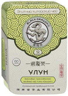 Чай зеленый Улун байховый прессованный Черный дракон, 60г