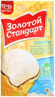 Мороженое Золотой Стандарт пломбир классический 86г
