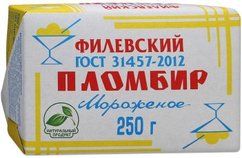 Мороженое Айсберри Филевский пломбир, 250г