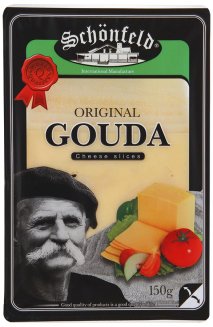 Сыр Schоnfeld Гауда 48%, 150г нарезка