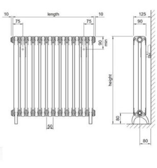 Алюминиевый радиатор Fondital Mood 535 (8 секций)
