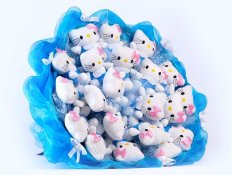 Букет из игрушек Toy Bouquet \"Котята\", цвет: голубой, 21 игрушка