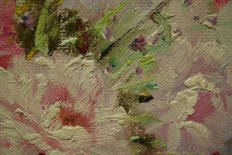 Картина маслом \"Букет с пионами\"