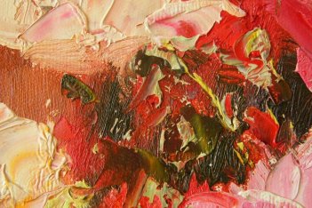 Картина маслом \"Ваза и пионы\"