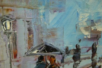 Картина маслом \"Ночной город\"