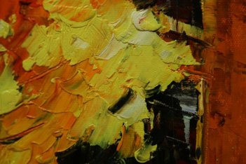 Картина маслом \"Ночной город\"