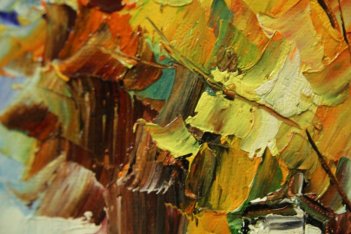 Картина маслом \"Ночной город\"