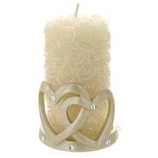 Свеча \"Сердца\" с подсвечником, 11,5 см