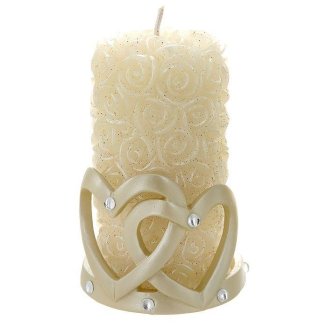 Свеча \"Сердца\" с подсвечником, 11,5 см