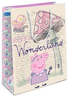 Peppa Pig Пакет подарочный Страна чудес Пеппы 35х25х9 см