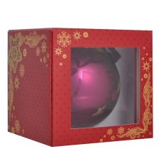 Новогоднее подвесное украшение \"Шар\", цвет: малиновый