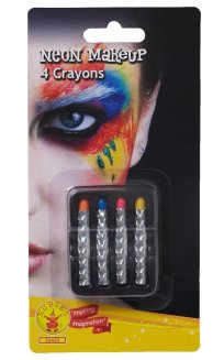 4 неоновых карандаша для грима