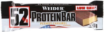 Батончик протеиновый Weider 52% Protein bar арахис-карамель 50г
