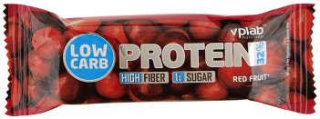 Батончик протеиновый Лоу Карб Протеин Бар красные ягоды 35г