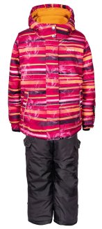 Комплект (куртка, полукомбинезон) GUSTI, розовый/желтый