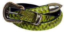 Ремень из кожи питона с оригинальной пряжкой