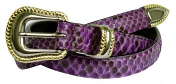 Ремень из кожи питона с оригинальной пряжкой