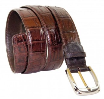 Ремень из кожи крокодила (живот)