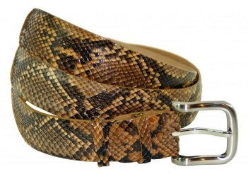 Разноцветные ремни из кожи питона