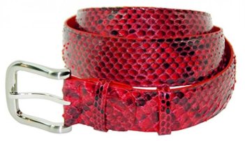 Разноцветные ремни из кожи питона