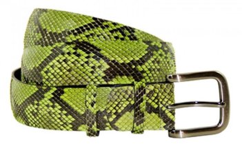 Разноцветные ремни из кожи питона