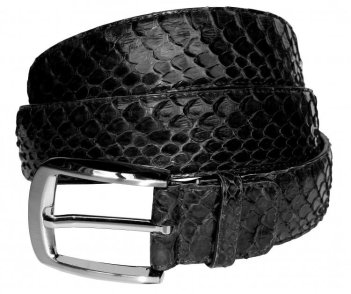 Разноцветные ремни из кожи питона